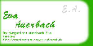 eva auerbach business card